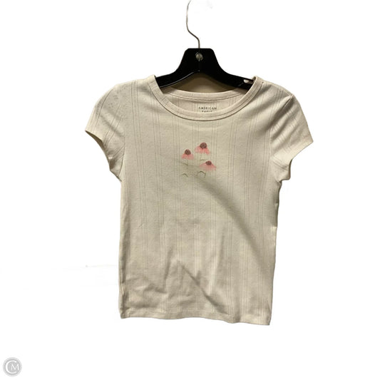 Top Short Sleeve By American Eagle In Tan, Size: S