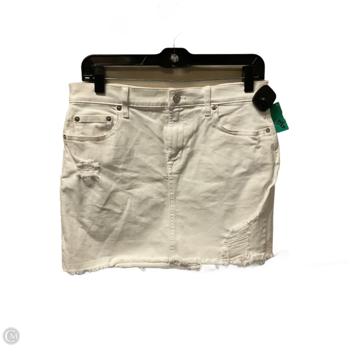 Skirt Mini & Short By Gap In White Denim, Size: 4