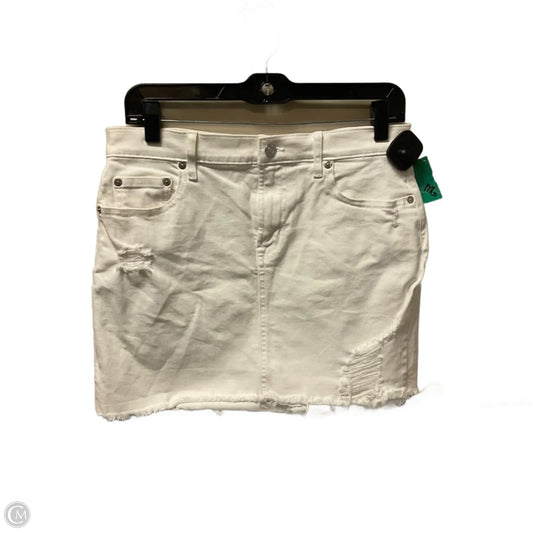 Skirt Mini & Short By Gap In White Denim, Size: 4