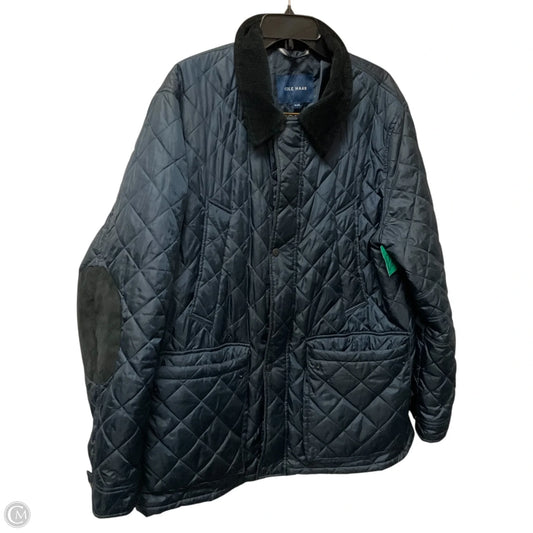 Jacket Puffer & Quilted By Cole-haan In Navy, Size: Xl