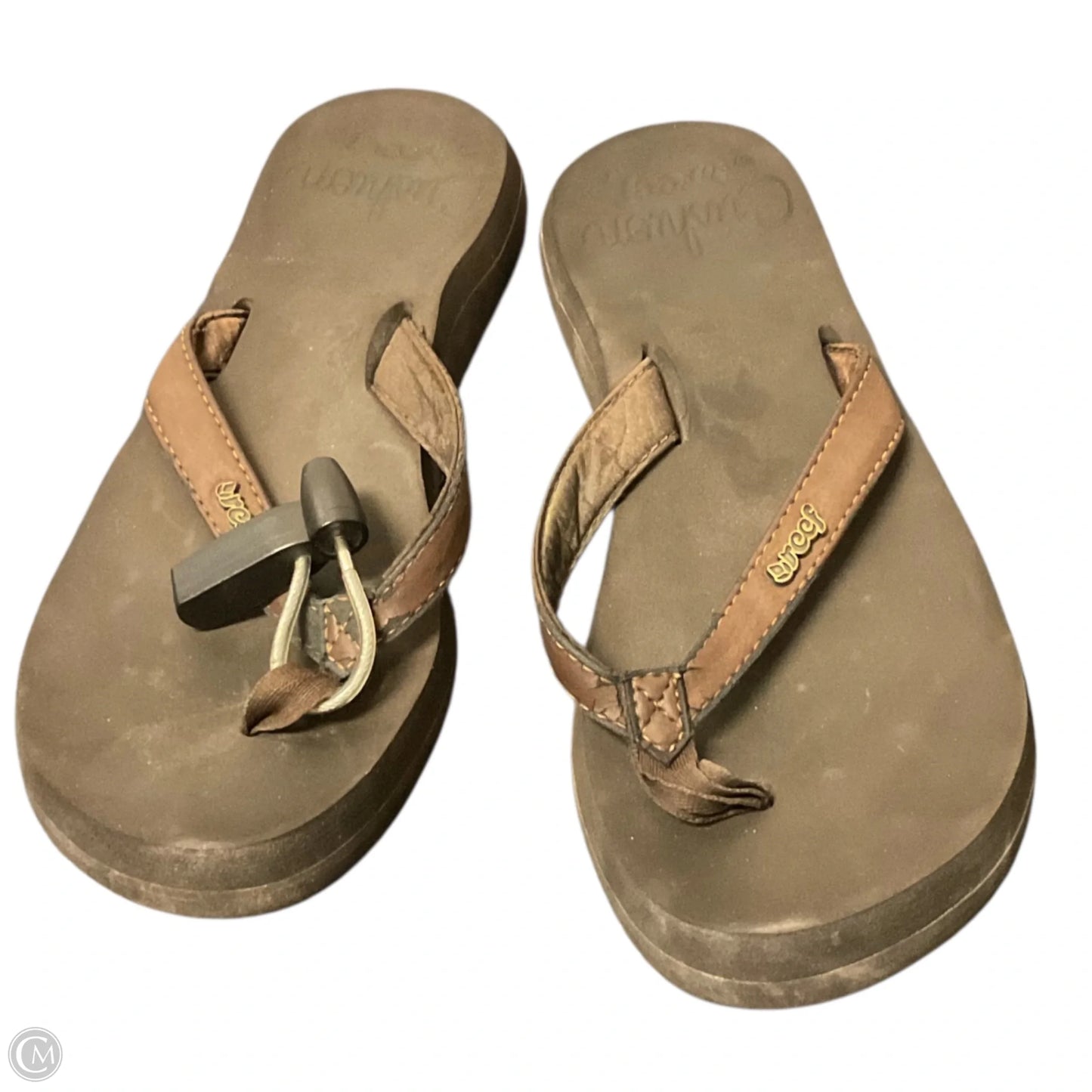 Sandals Flip Flops By Reef In Brown, Size: 7