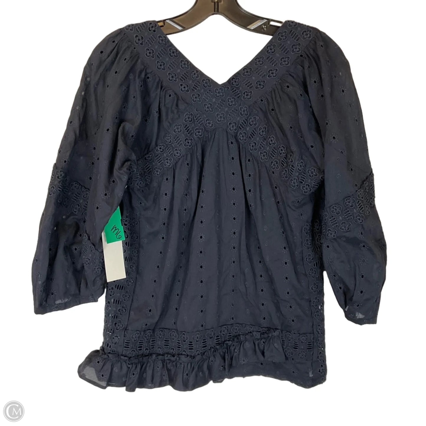 Top Long Sleeve Designer By Marc By Marc Jacobs In Navy, Size: 4
