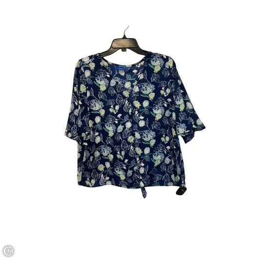 Top Short Sleeve By Apt 9 In Blue, Size: L