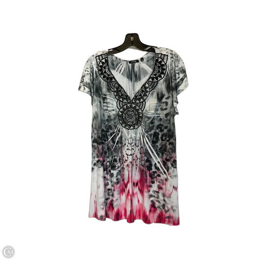 Top Short Sleeve By Apt 9 In Grey, Size: 1x