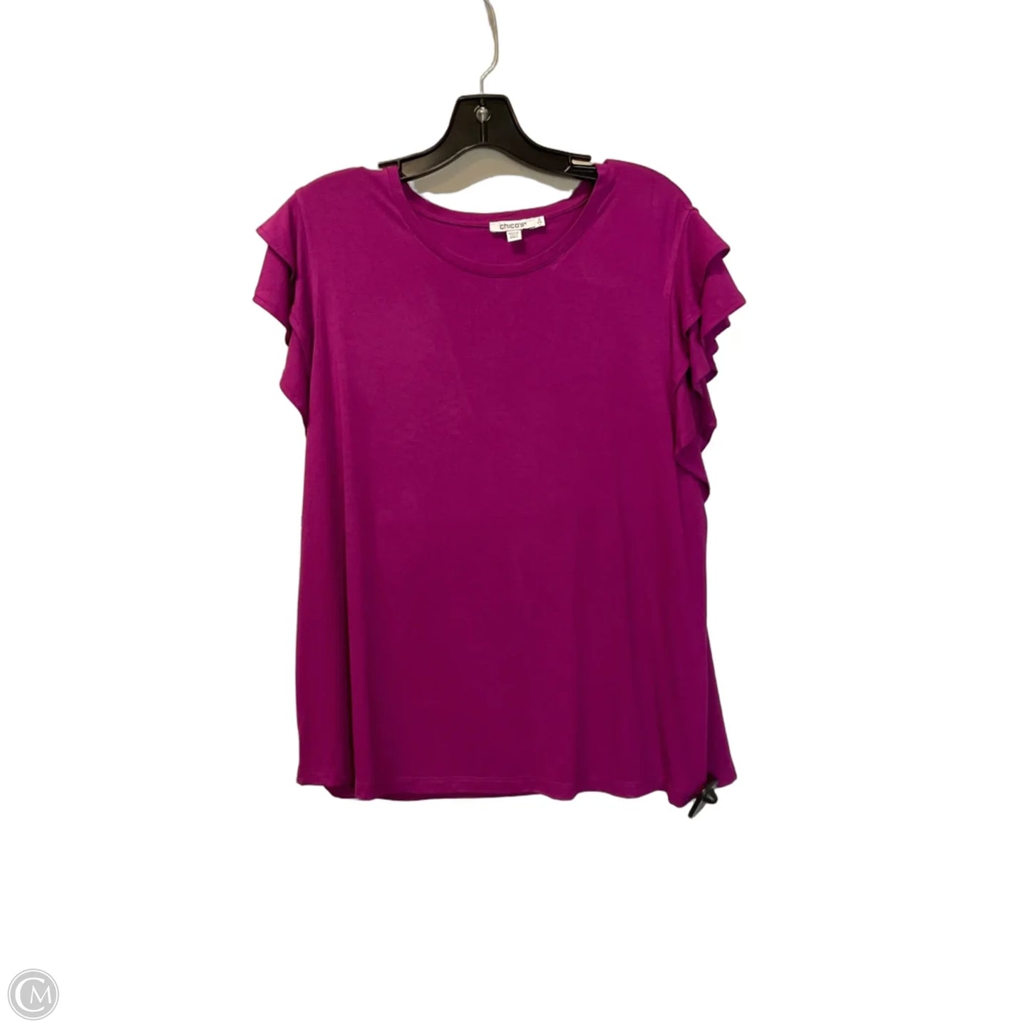 Top Short Sleeve Basic By Chicos In Purple, Size: L