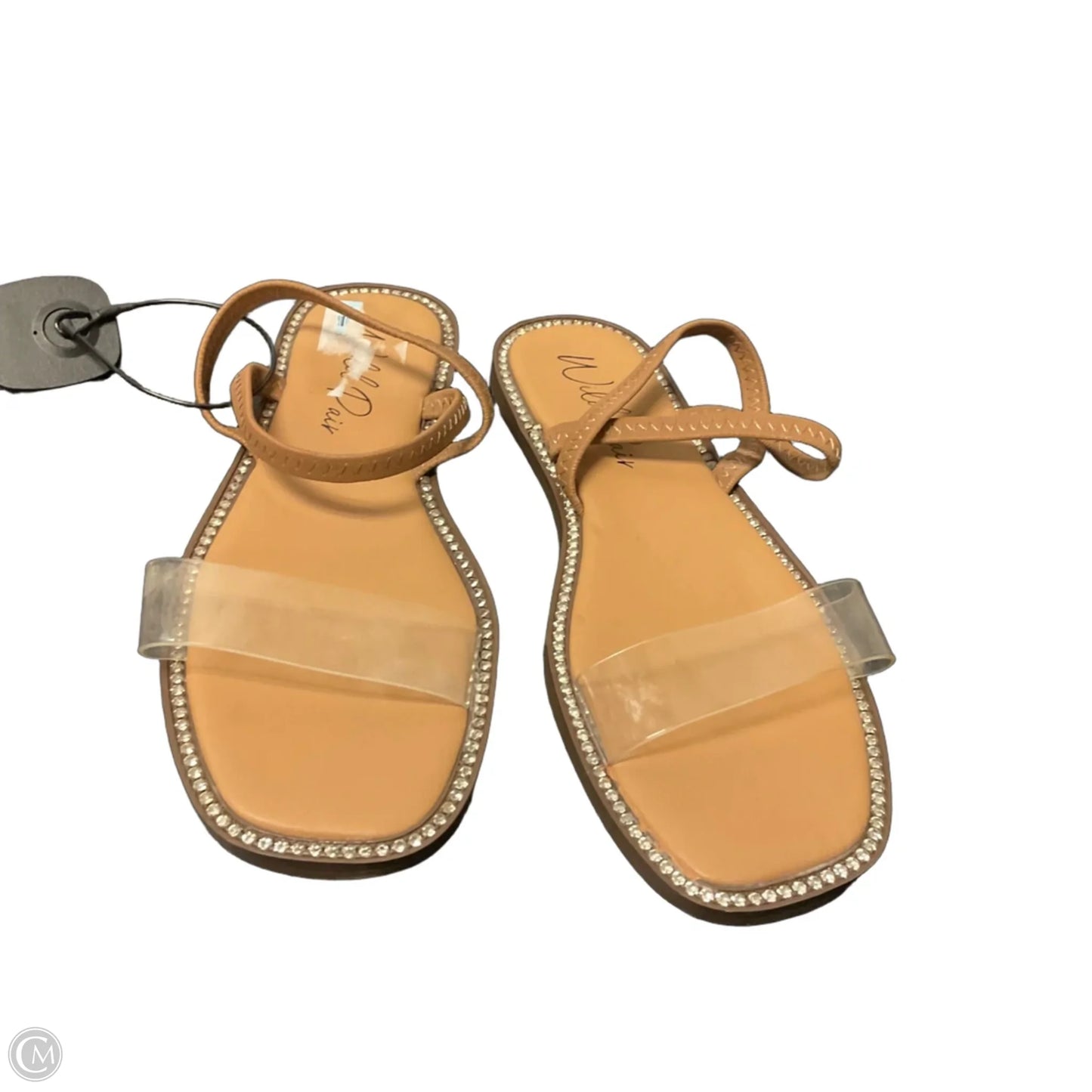 Sandals Flats By Clothes Mentor In Brown, Size: 6.5