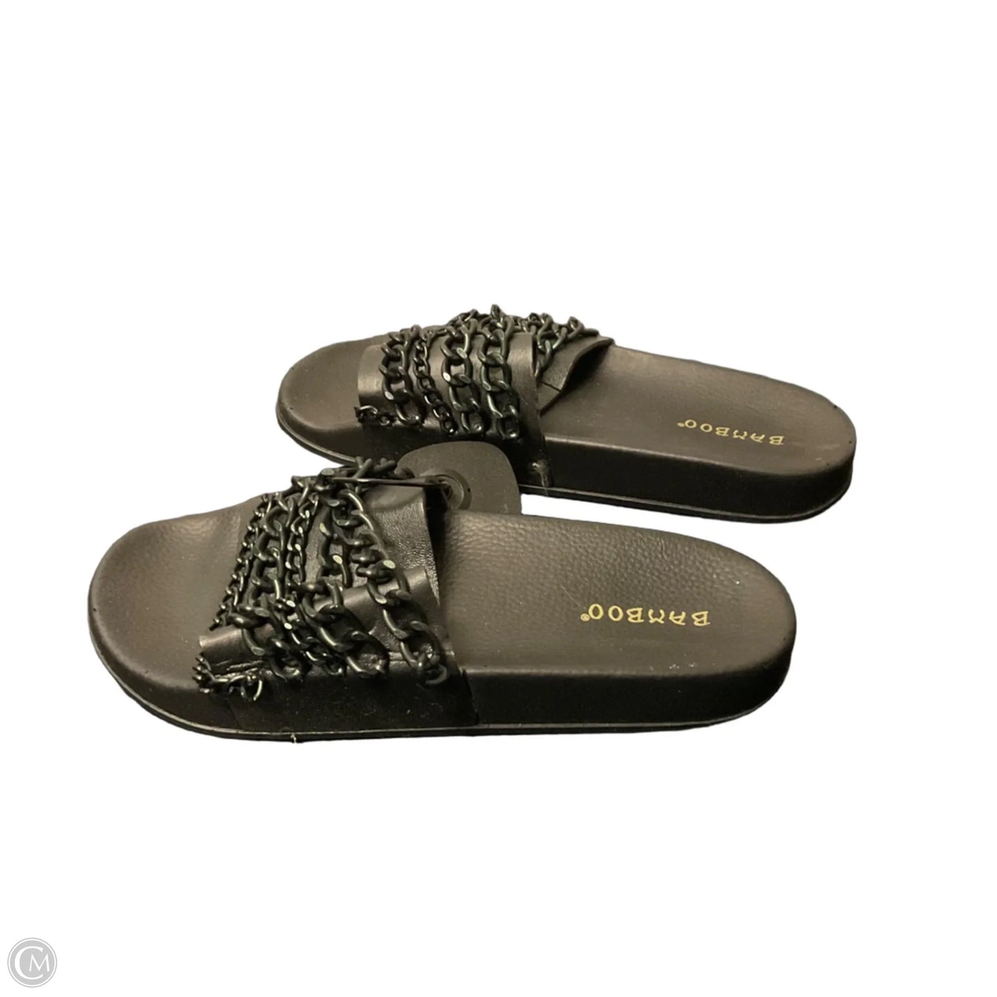Sandals Flats By Bamboo In Black, Size: 6