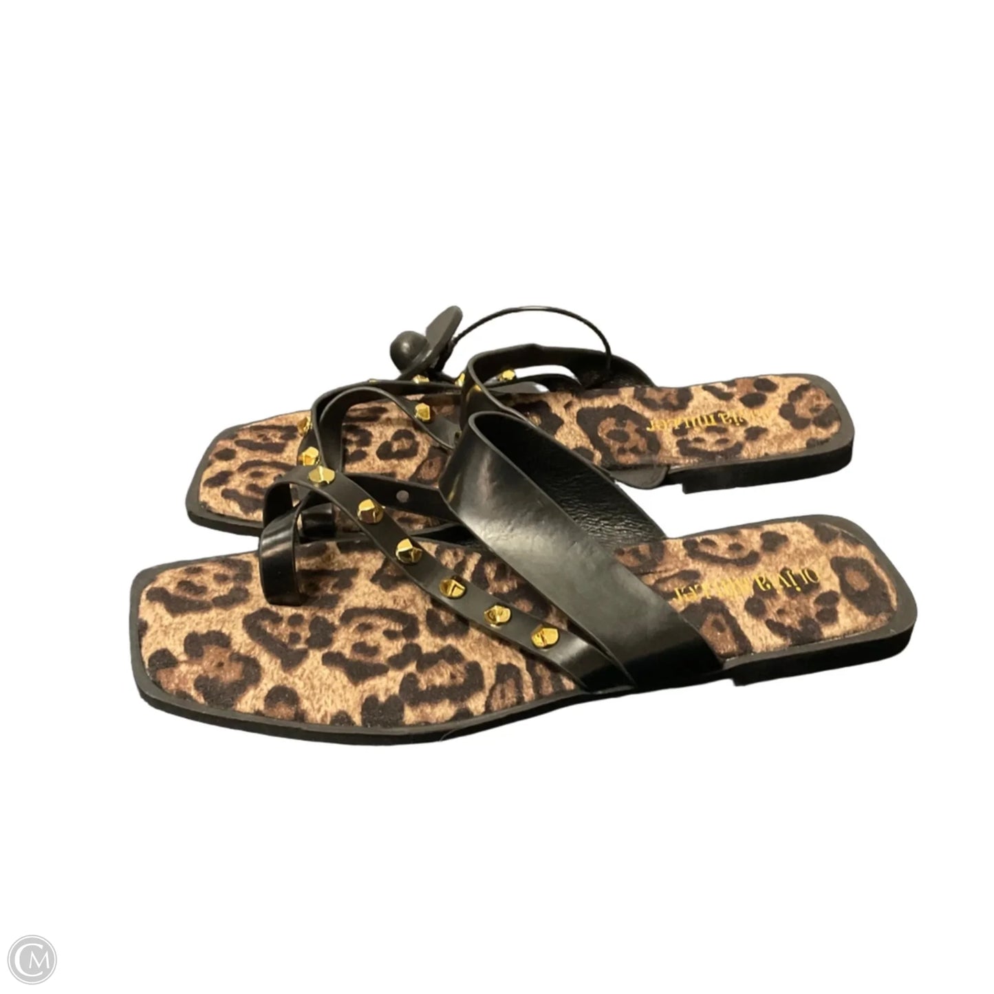 Sandals Flats By Olivia Miller In Animal Print, Size: 8