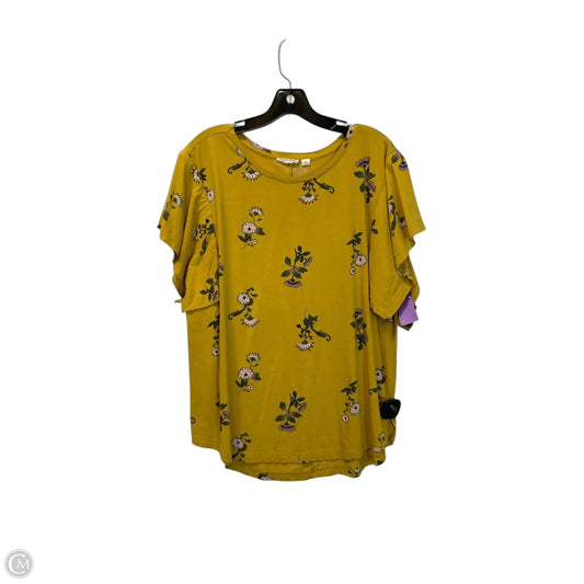 Top Short Sleeve Basic By Melrose And Market In Yellow, Size: Xl