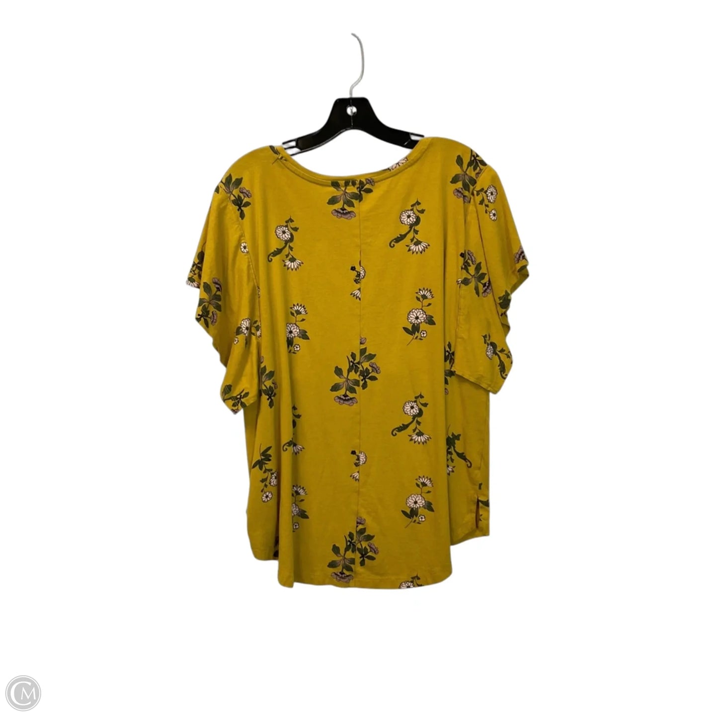 Top Short Sleeve Basic By Melrose And Market In Yellow, Size: Xl