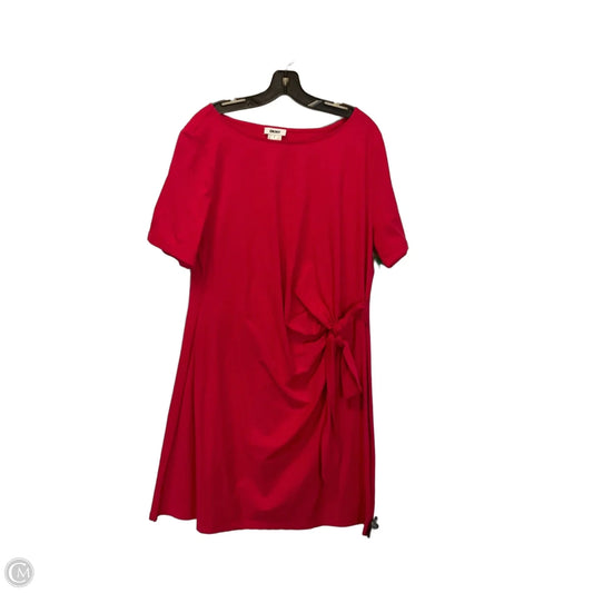 Dress Casual Midi By Dkny In Red, Size: Xl