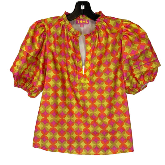 Top Short Sleeve By Thml In Multi-colored, Size: Xs