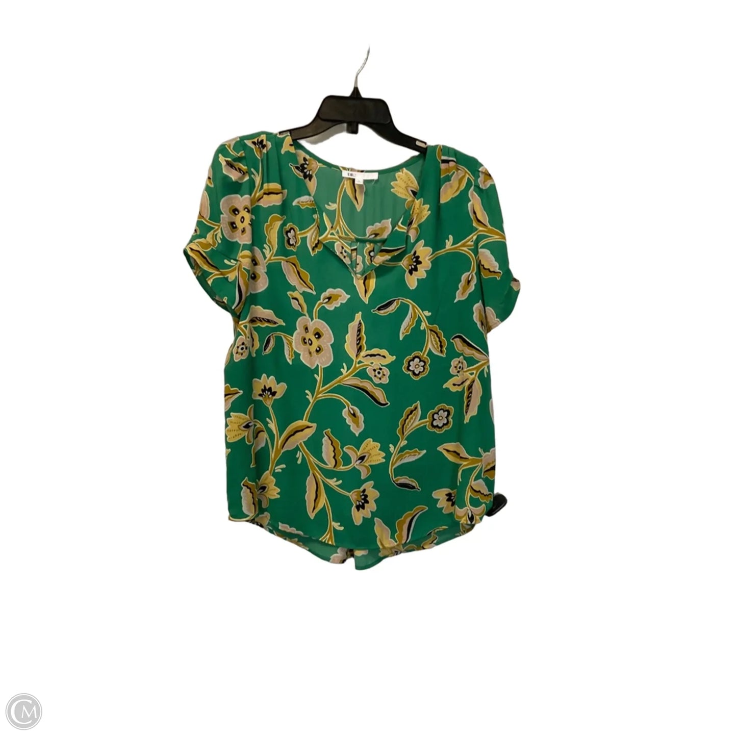 Top Short Sleeve By Dr2 In Green, Size: L