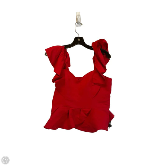 Top Sleeveless By Express In Red, Size: M