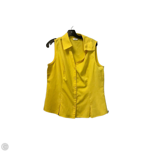 Top Sleeveless Basic By Cato In Yellow, Size: L