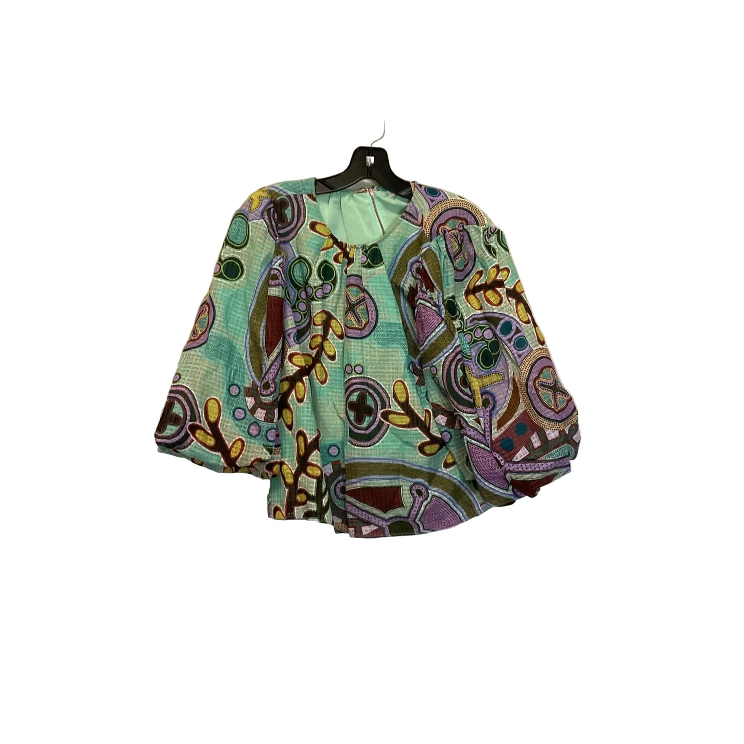 Top 3/4 Sleeve By Marie Oliver In Blue, Size: S