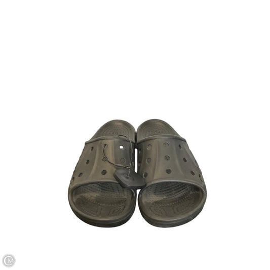 Shoes Flats By Crocs In Black, Size: 9