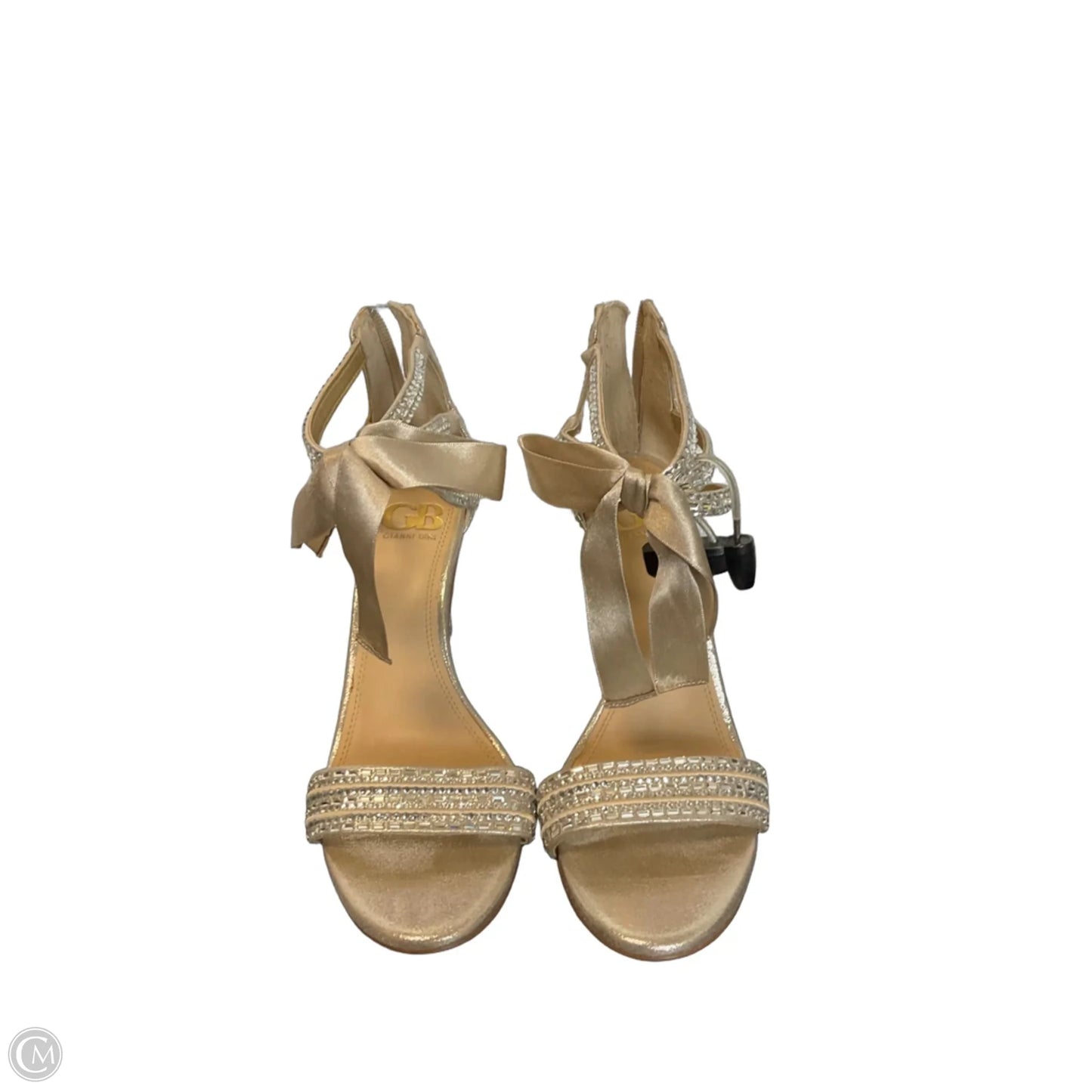 Sandals Heels Stiletto By Gianni Bini In Silver, Size: 8