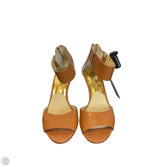 Sandals Designer By Michael Kors In Brown, Size: 8
