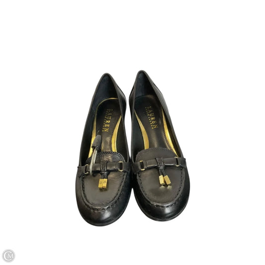 Shoes Heels Wedge By Ralph Lauren In Black, Size: 6.5