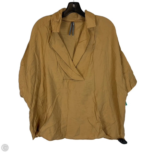 Top Short Sleeve By Anthropologie In Brown, Size: M