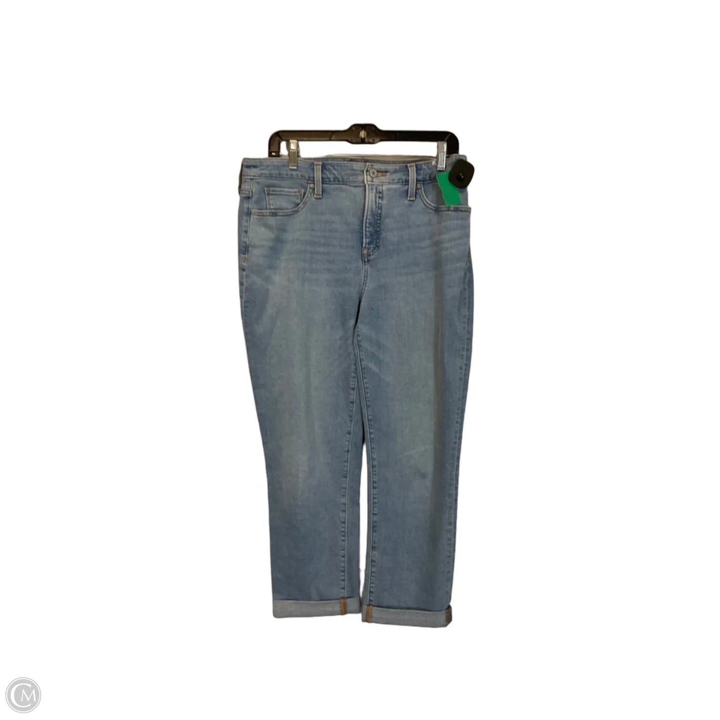 Jeans Straight By Chicos In Blue Denim, Size: 8