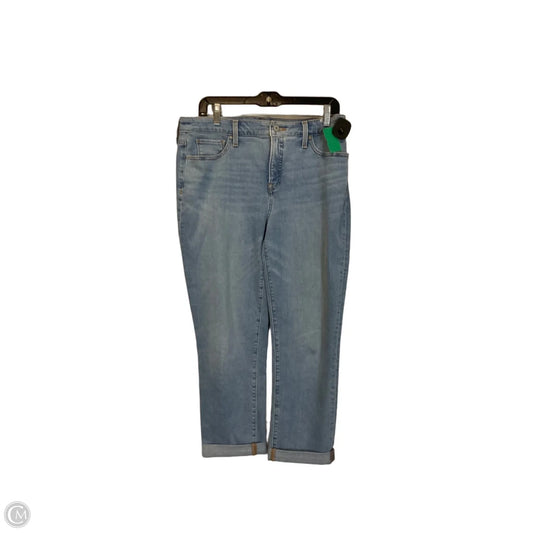 Jeans Straight By Chicos In Blue Denim, Size: 8