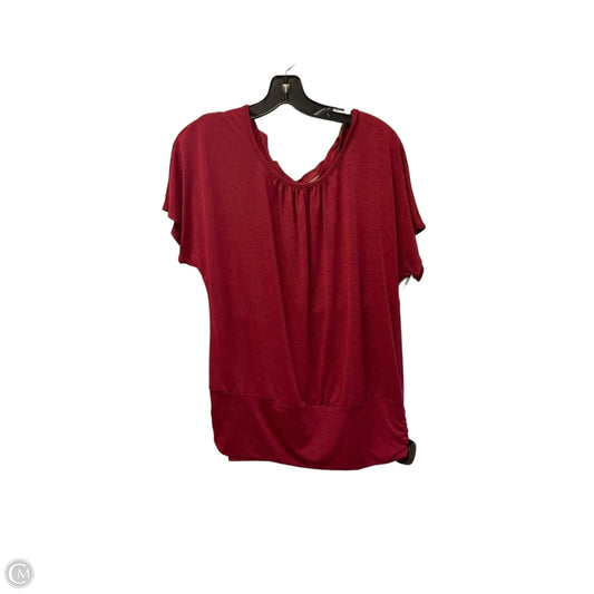 Top Short Sleeve By Apt 9 In Red, Size: M
