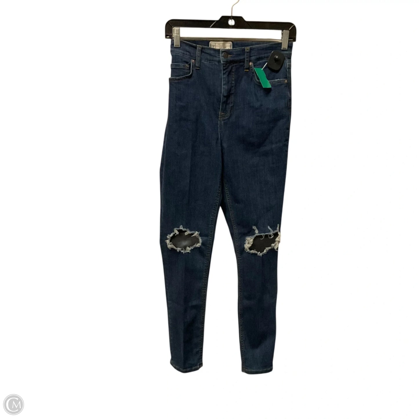 Jeans Skinny By Free People In Blue Denim, Size: 8