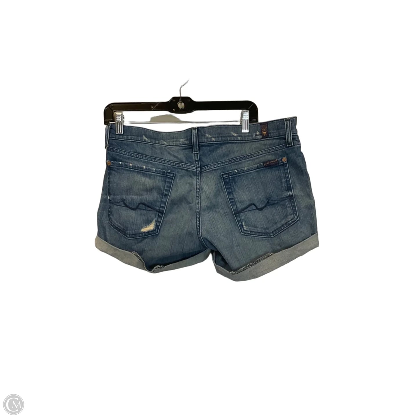 Shorts By 7 For All Mankind In Blue Denim, Size: 12