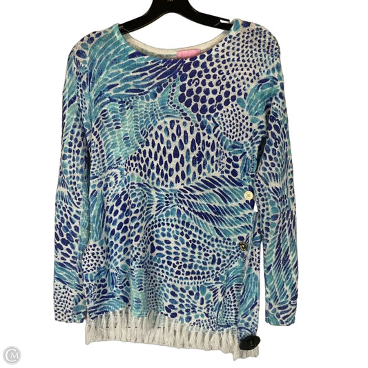 Top Long Sleeve Designer By Lilly Pulitzer In Blue, Size: Xs