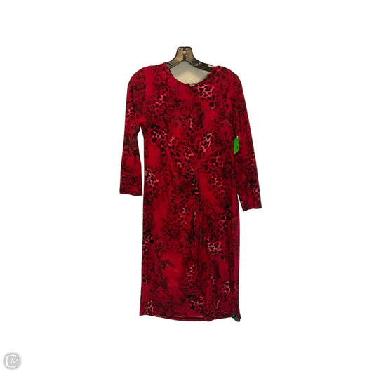 Dress Casual Midi By Anne Klein In Red, Size: S