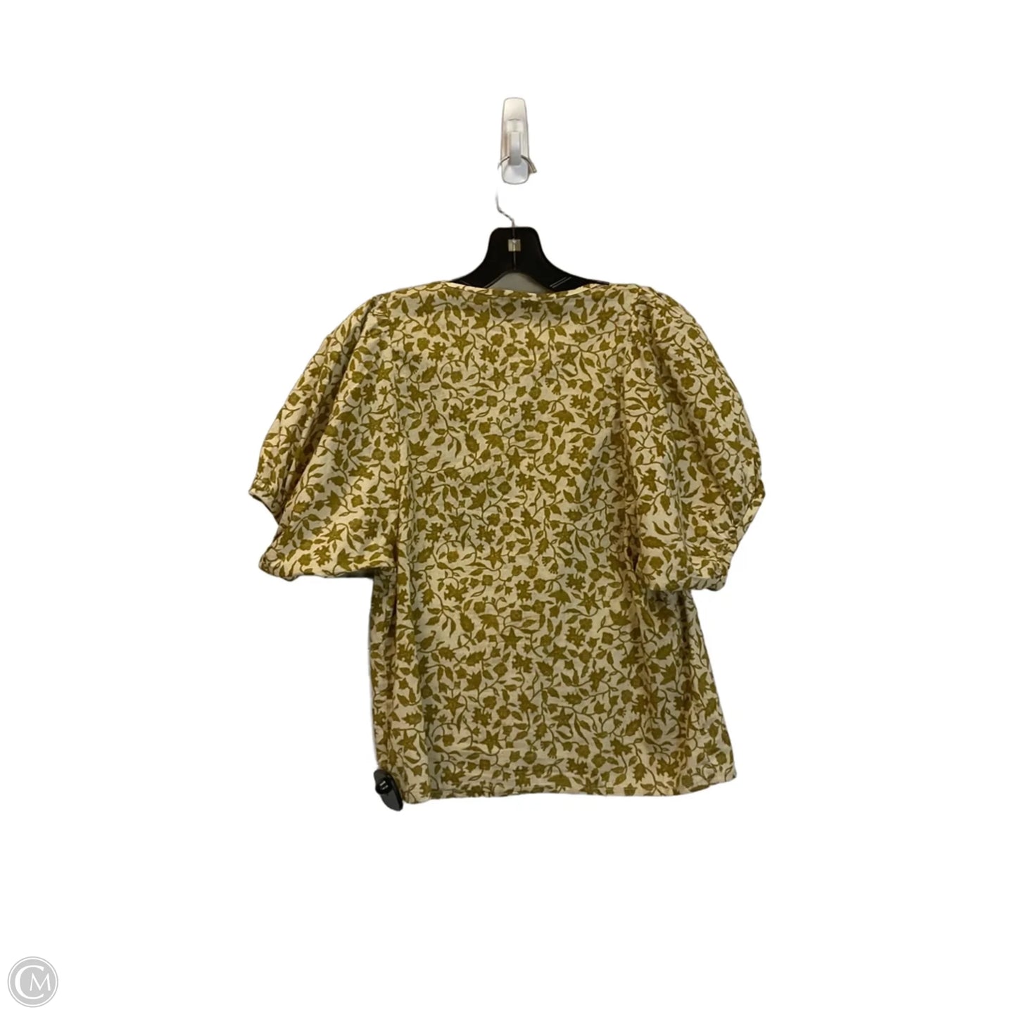 Top Short Sleeve By Madewell In Yellow, Size: Xs