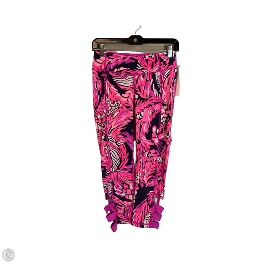 Capris Designer By Lilly Pulitzer In Blue & Pink, Size: S