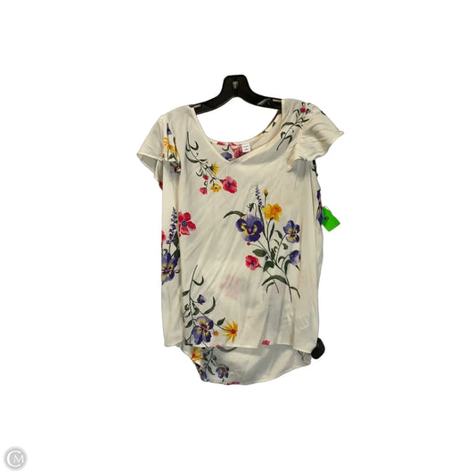 Top Short Sleeve By Old Navy In Floral Print, Size: S