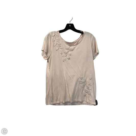Top Short Sleeve By Ann Taylor In Pink, Size: M