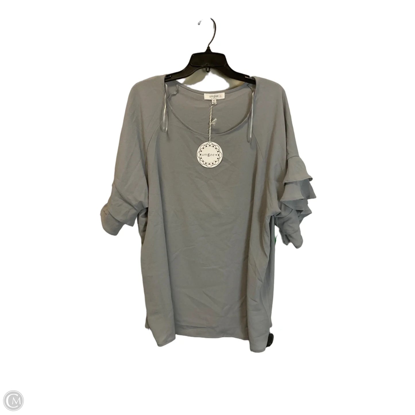 Top Short Sleeve Basic By Umgee In Grey, Size: 1x