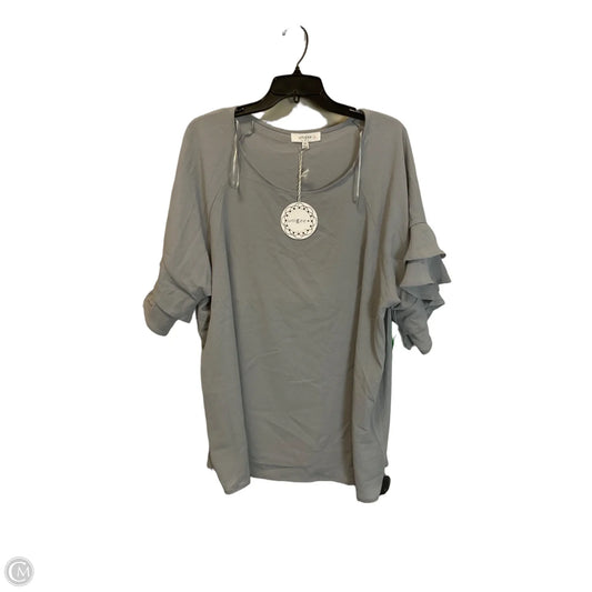 Top Short Sleeve Basic By Umgee In Grey, Size: 1x