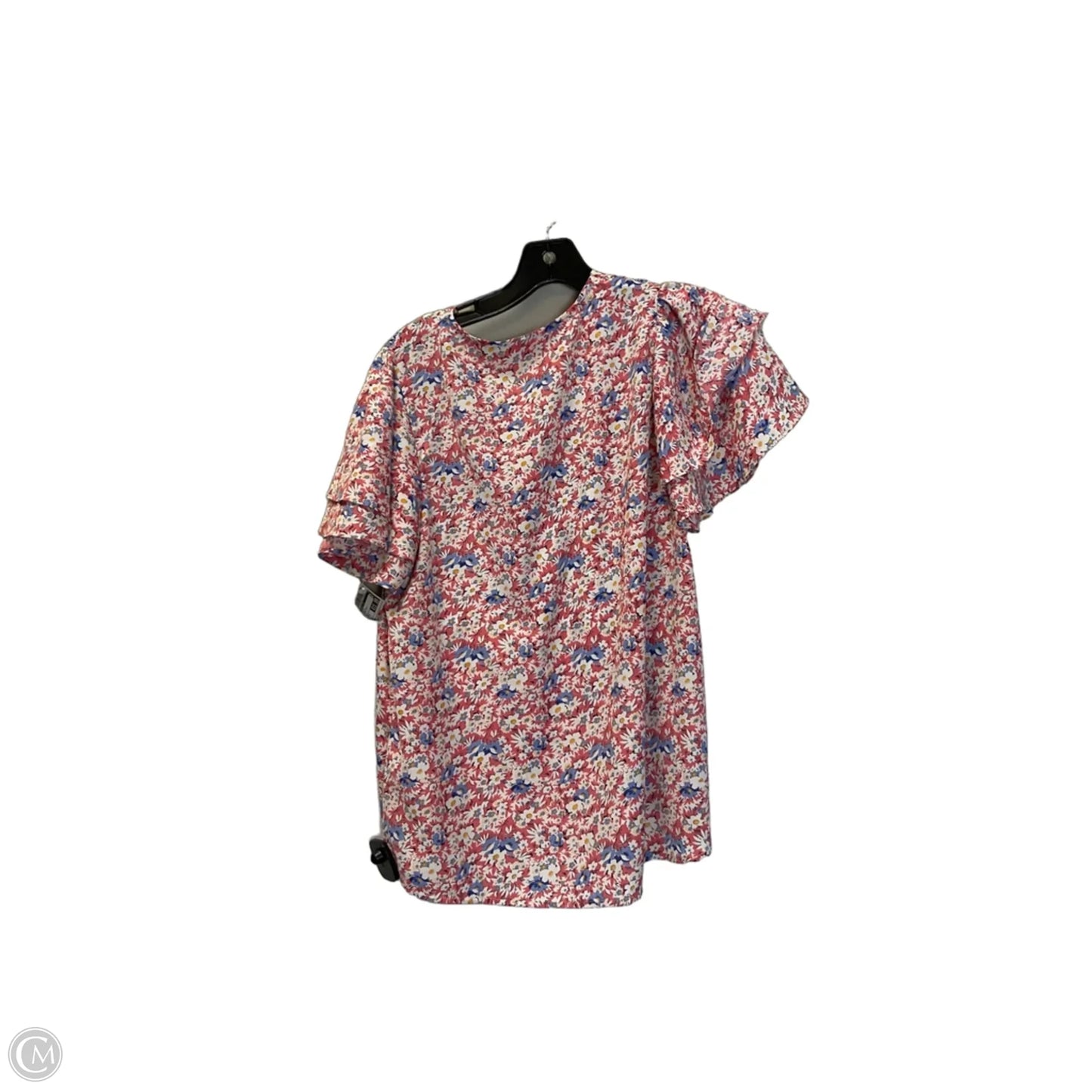 Top Short Sleeve By Hailey & Co In Floral Print, Size: S