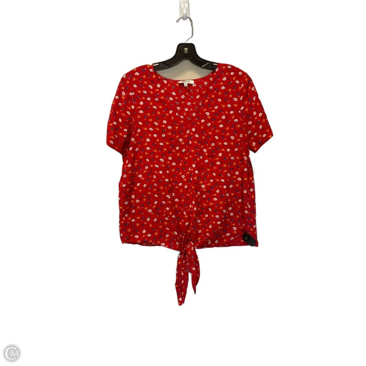 Top Short Sleeve By Madewell In Red, Size: Xs