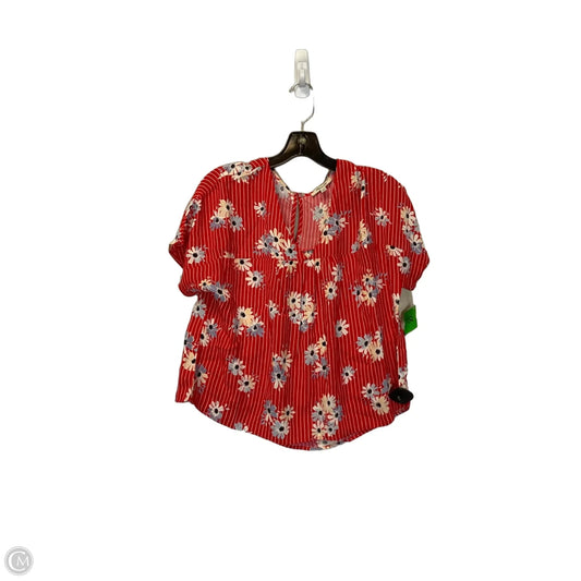 Top Short Sleeve By Madewell In Red, Size: Xxs