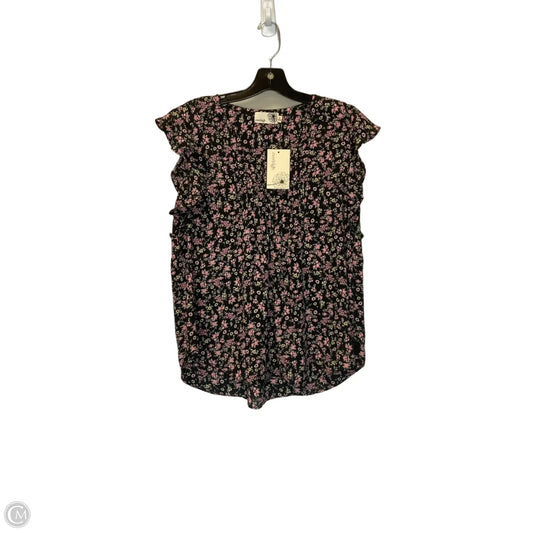 Top Sleeveless By Everleigh In Floral Print, Size: M