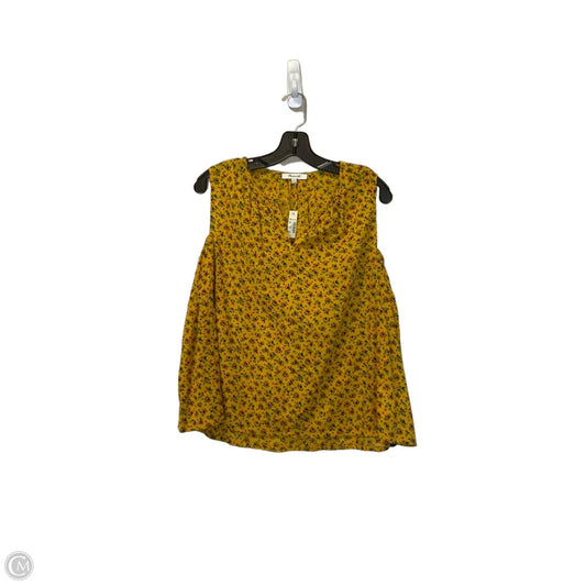 Top Sleeveless By Madewell In Yellow, Size: Xs