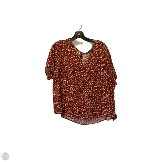 Top Short Sleeve By Madewell In Floral Print, Size: M
