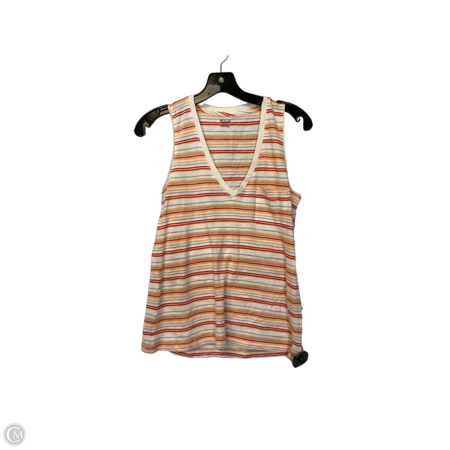 Top Sleeveless Basic By Madewell In Striped Pattern, Size: Xs