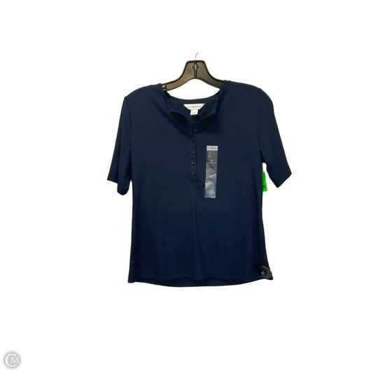 Top Short Sleeve Basic By Liz Claiborne In Blue, Size: S