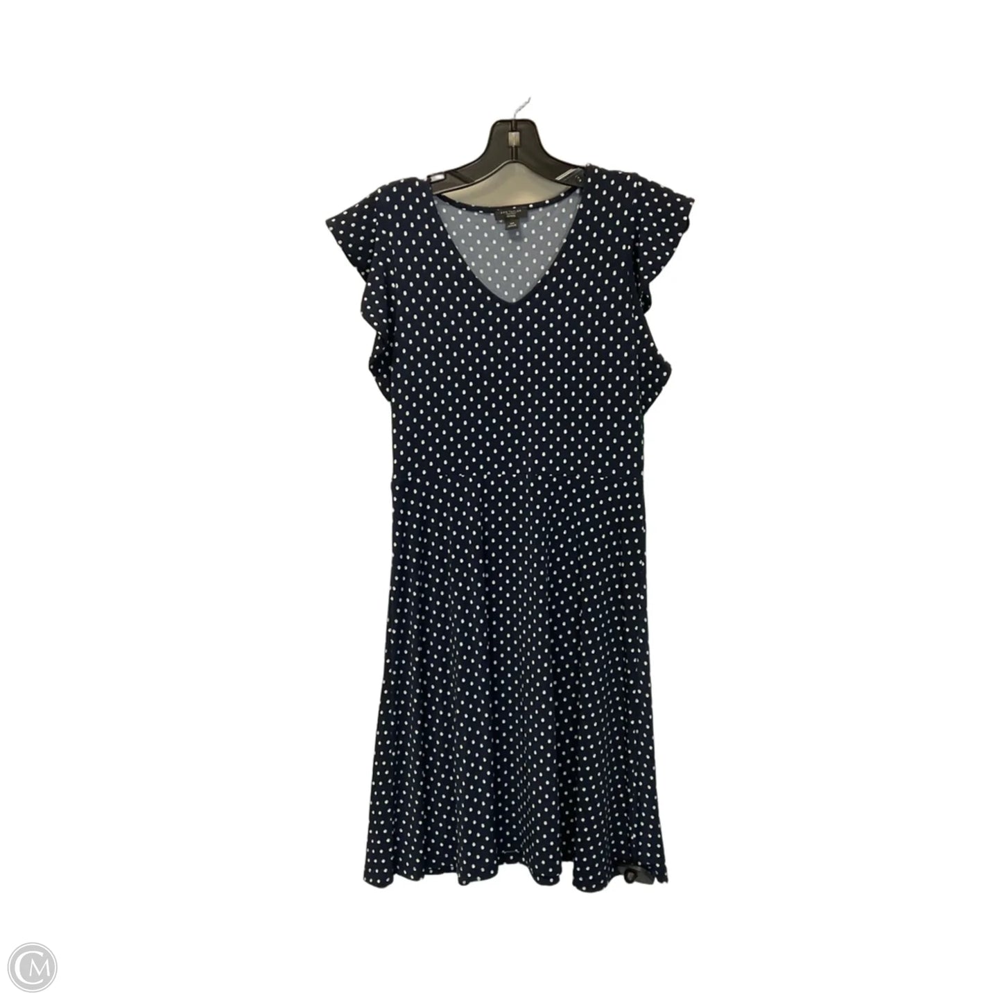 Dress Casual Midi By Ann Taylor In Polkadot Pattern, Size: Xs