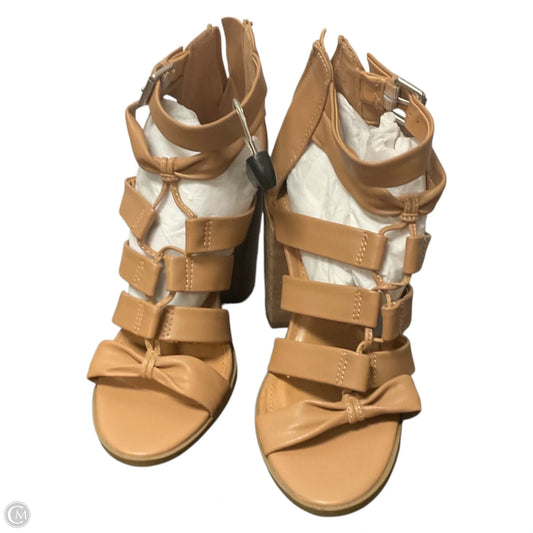 Sandals Heels Block By Dolce Vita In Tan, Size: 7