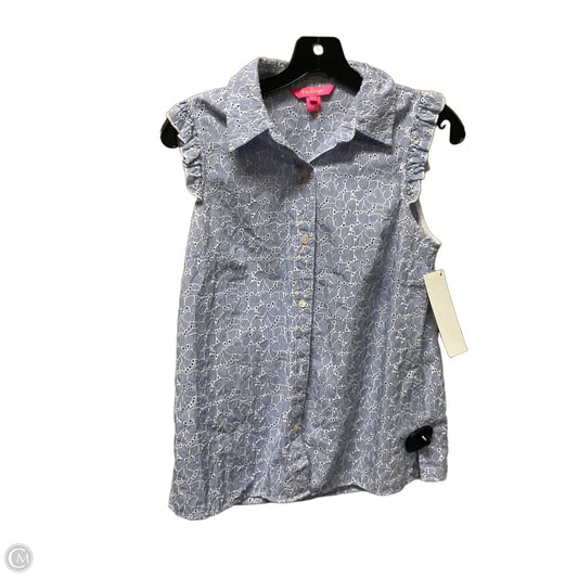 Top Sleeveless Designer By Lilly Pulitzer In Blue, Size: 2