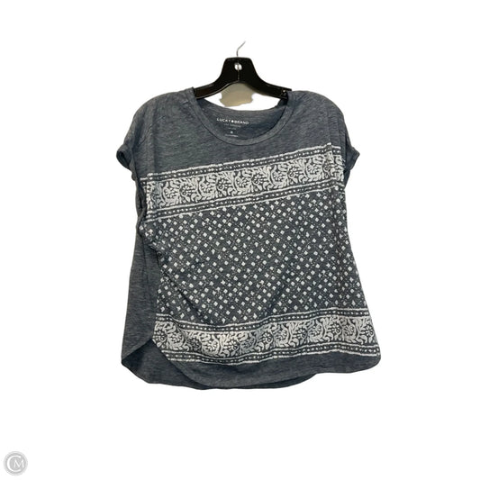 Top Short Sleeve Basic By Lucky Brand In Grey, Size: M